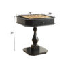 Bishop Cherry Finish Reversible Chess Checker Game Table w/Game Tray - Image 4