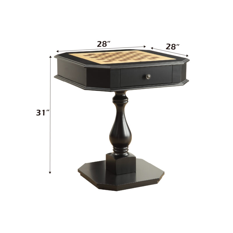 Bishop Cherry Finish Reversible Chess Checker Game Table w/Game Tray - Image 4