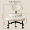 Ergonomic Office Chair – Multi-Position Cross Legged Design for Adults, Swivel Meditation & ADHD Fidget Desk Chair with Back Support & Rolling Base - Image 12