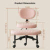 Ergonomic Office Chair – Multi-Position Cross Legged Design for Adults, Swivel Meditation & ADHD Fidget Desk Chair with Back Support & Rolling Base - Image 8