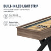 9FT Shuffleboard Table,2-in-1 Shuffleboard & Bowling Combo Game Set with LED Light Rail,Modern Style for Home & Game Room - Image 10
