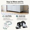 Mobile Office File Cabinet with Charging Station & Multi Drawers, Open Storage Compartment, for Home & Office Use - Image 5