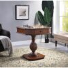 Bishop II Cherry Finish Reversible Chess Checker Game Table w/Game Tray