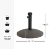 Ander Outdoor 35-pound Round Umbrella Base - Image 10