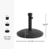 Ander Outdoor 35-pound Round Umbrella Base - Image 3