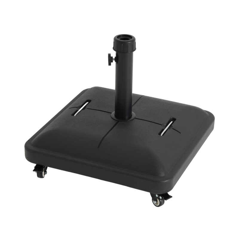 Halea Outdoor 90-pound Square Black Umbrella Base with Wheels - Image 3