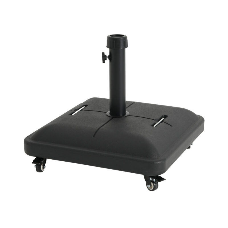 Halea Outdoor 90-pound Square Black Umbrella Base with Wheels - Image 4