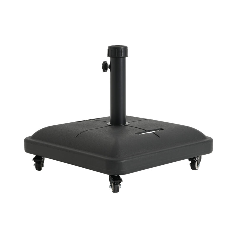 Halea Outdoor 90-pound Square Black Umbrella Base with Wheels - Image 10