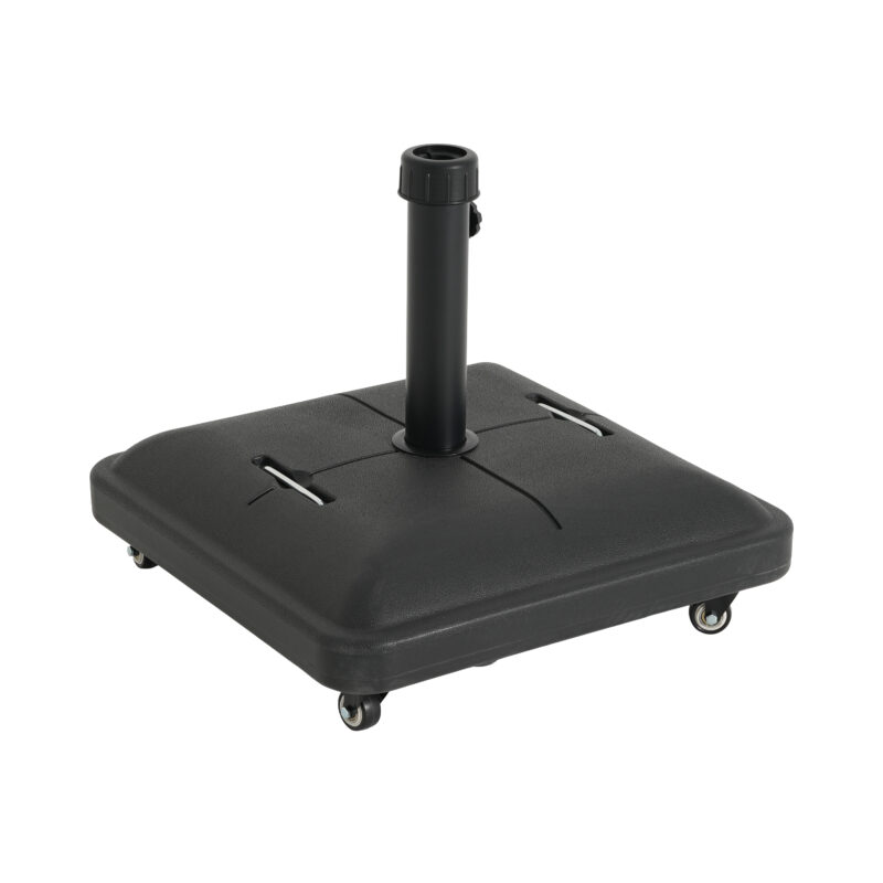 Halea Outdoor 90-pound Square Black Umbrella Base with Wheels - Image 5