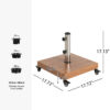 Malibu Square Umbrella Base with Wheels - Image 9