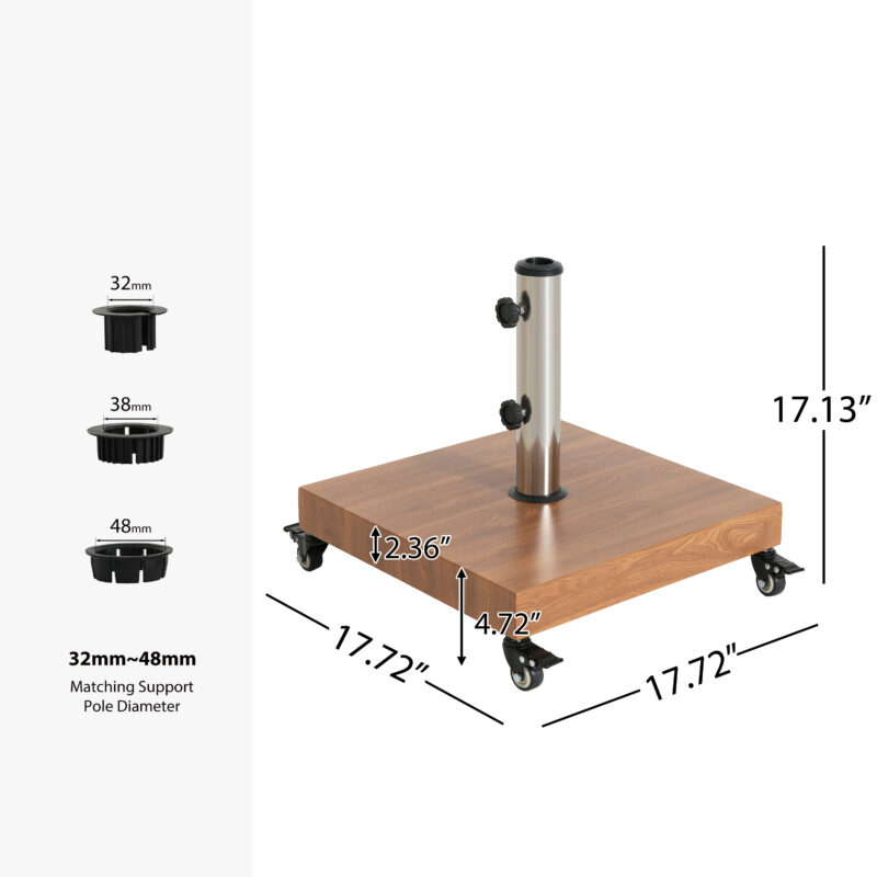 Malibu Square Umbrella Base with Wheels - Image 9