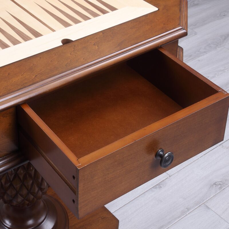 Bishop II Cherry Finish Reversible Chess Checker Game Table w/Game Tray - Image 7