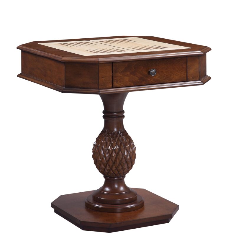 Bishop II Cherry Finish Reversible Chess Checker Game Table w/Game Tray - Image 5