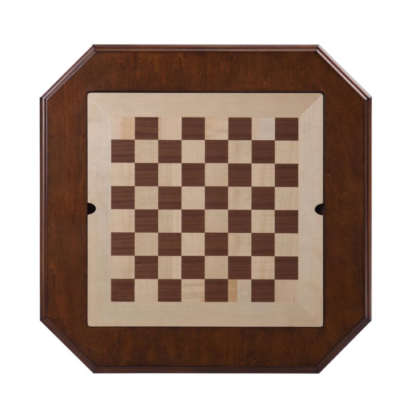 Bishop II Cherry Finish Reversible Chess Checker Game Table w/Game Tray - Image 6