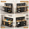 60 Inch Heavy Duty Workbench with Storage Cabinet, Wooden Top, 2000 lbs Capacity, Large Garage Work Table with Pegboard, Power Outlet - Image 7