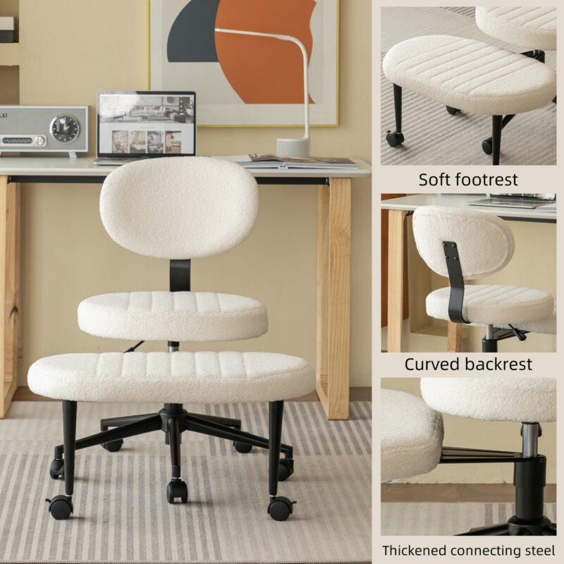 Ergonomic Office Chair – Multi-Position Cross Legged Design for Adults, Swivel Meditation & ADHD Fidget Desk Chair with Back Support & Rolling Base - Image 13