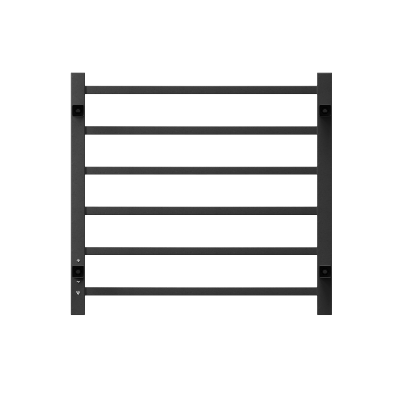6-Bar Towel Warmer, Wall Mount Black - Image 8