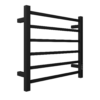 6-Bar Towel Warmer, Wall Mount Black - Image 5