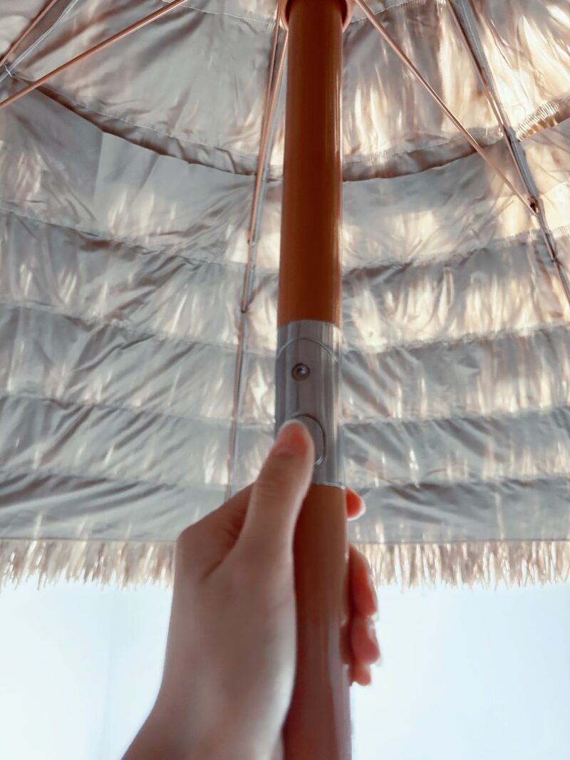 8ft Thatch Tiki Patio Umbrella, Brown - Image 11