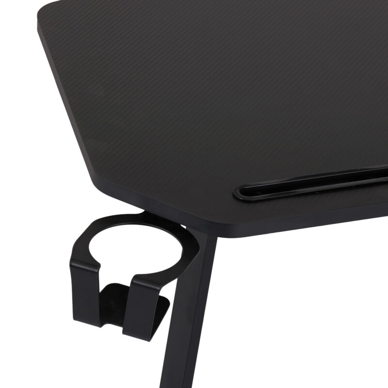 Techni Sport TS98D Gaming Desk with Shelf & Accessory Holders, Black - Image 9
