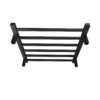 6-Bar Towel Warmer, Wall Mount Black - Image 6