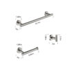 3-Piece Bathroom Hardware Set, SUS304 Matte Black - Image 7