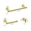 3-Piece Bathroom Hardware Set, SUS304 Matte Black - Image 12