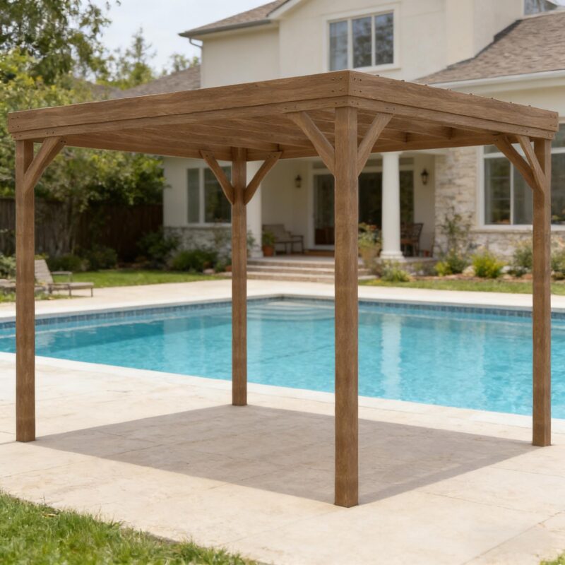 Wooden Pergola for Grape Vines, Brown - Image 2