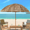 8ft Thatch Tiki Patio Umbrella, Brown