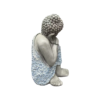 Serene Sleeping Buddha Statue, 16.34" Tall Resin Meditating Buddha Figurine, Weatherproof Zen Decor for Patio, Backyard & Home Meditation Space - Image 6