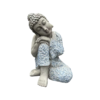 Serene Sleeping Buddha Statue, 16.34" Tall Resin Meditating Buddha Figurine, Weatherproof Zen Decor for Patio, Backyard & Home Meditation Space - Image 5