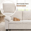Modular Sectional Sofa Bed with Cup Holders, L-Shaped Pull Out Couch with Storage, Modern Corduroy Sleeper Sofa for Living Room - Image 3
