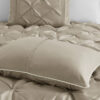 7 Piece Tufted Comforter Set, Cal King Taupe - Image 12