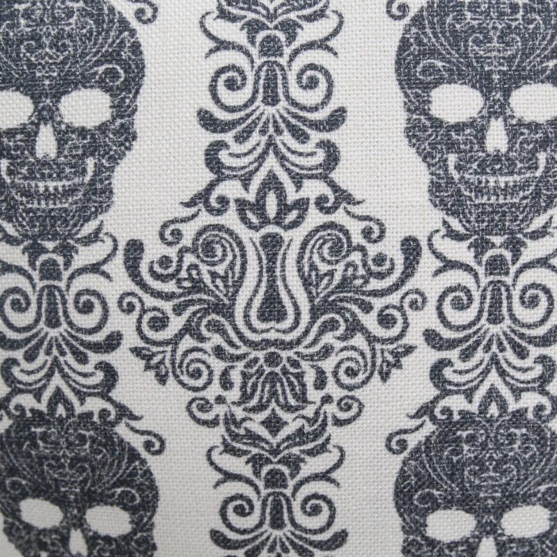 Skull Throw Pillows, Gothic Damask Set of 2 - Image 6
