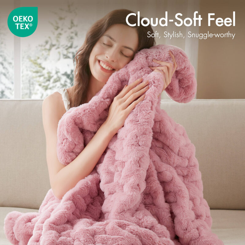 Faux Fur Throw Blanket, 50x60 for Couch - Image 20