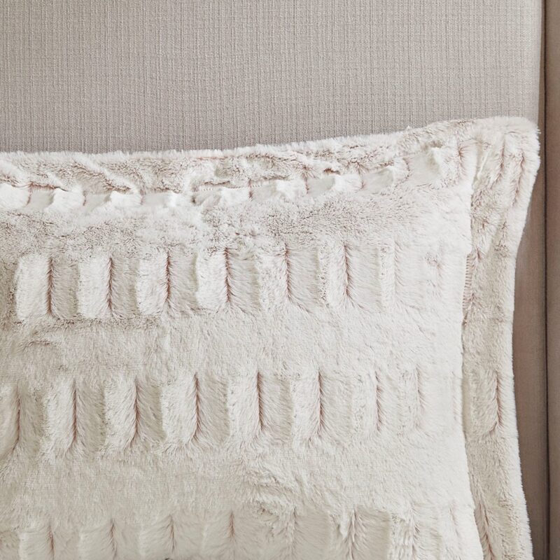 King Size Faux Fur Comforter, Plush Mini Set - Image 5