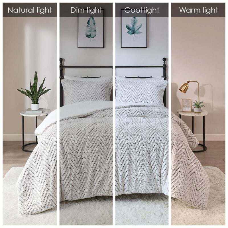 Down Alternative Comforter, Twin Plush Faux Fur - Image 9