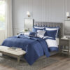 Comforter & Quilt Set, 8 Piece Navy Full Queen - Image 5