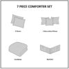 7 Piece Tufted Comforter Set, Cal King Ivory - Image 13