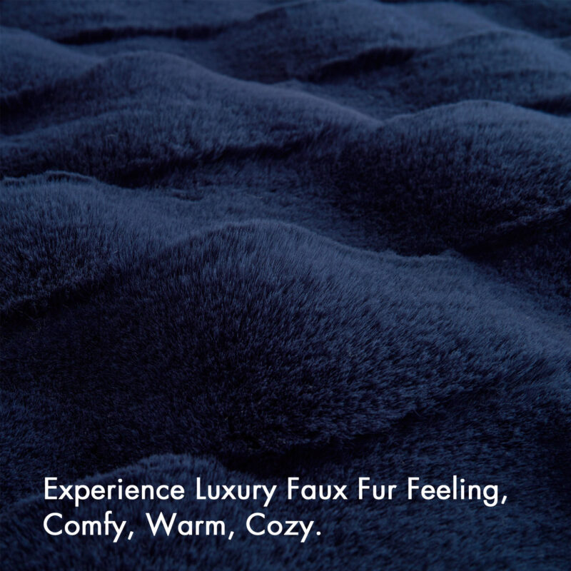 Basketweave Fur Throw, 50x60 Crystal Velvet - Image 4
