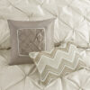 7 Piece Tufted Comforter Set, Cal King Ivory - Image 10