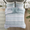 King Seersucker Quilt, 4-Piece w/ Throw Pillow - Image 2