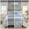 King Seersucker Quilt, 4-Piece w/ Throw Pillow - Image 9