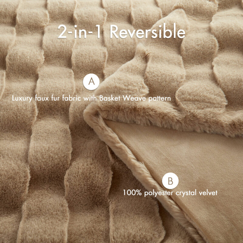 Basketweave Fur Throw, 50x60 Crystal Velvet - Image 27