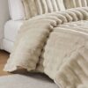 Soft Faux Fur Comforter, 3-Piece Full Queen - Image 3