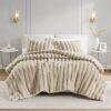 Soft Faux Fur Comforter, 3-Piece Full Queen - Image 2