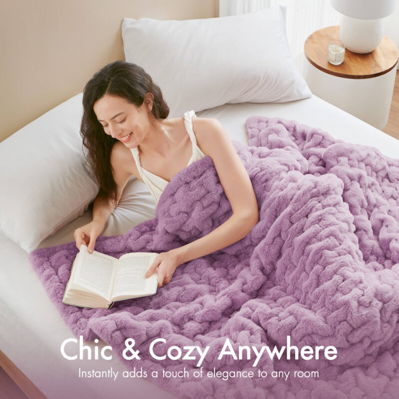 Faux Fur Throw Blanket, 50x60 for Couch - Image 26
