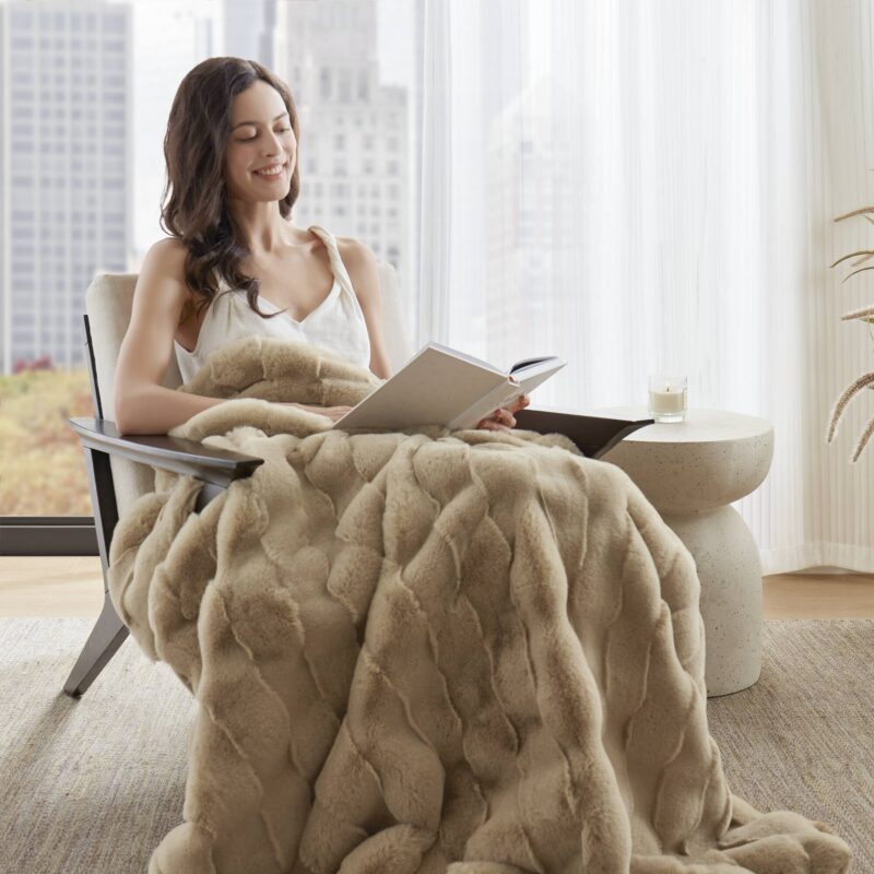 Basketweave Fur Throw, 50x60 Crystal Velvet - Image 31