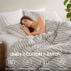 Linen Blend Duvet Cover Set, Cal King Striped - Image 6