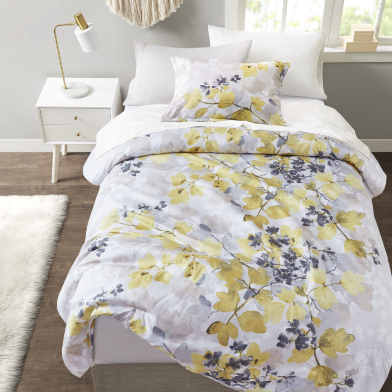 Comforter Set with Sheets, Queen Floral Yellow - Image 2